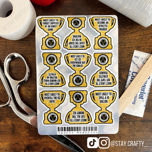 Sports Medicine Awards Sticker Sheet - Stickers