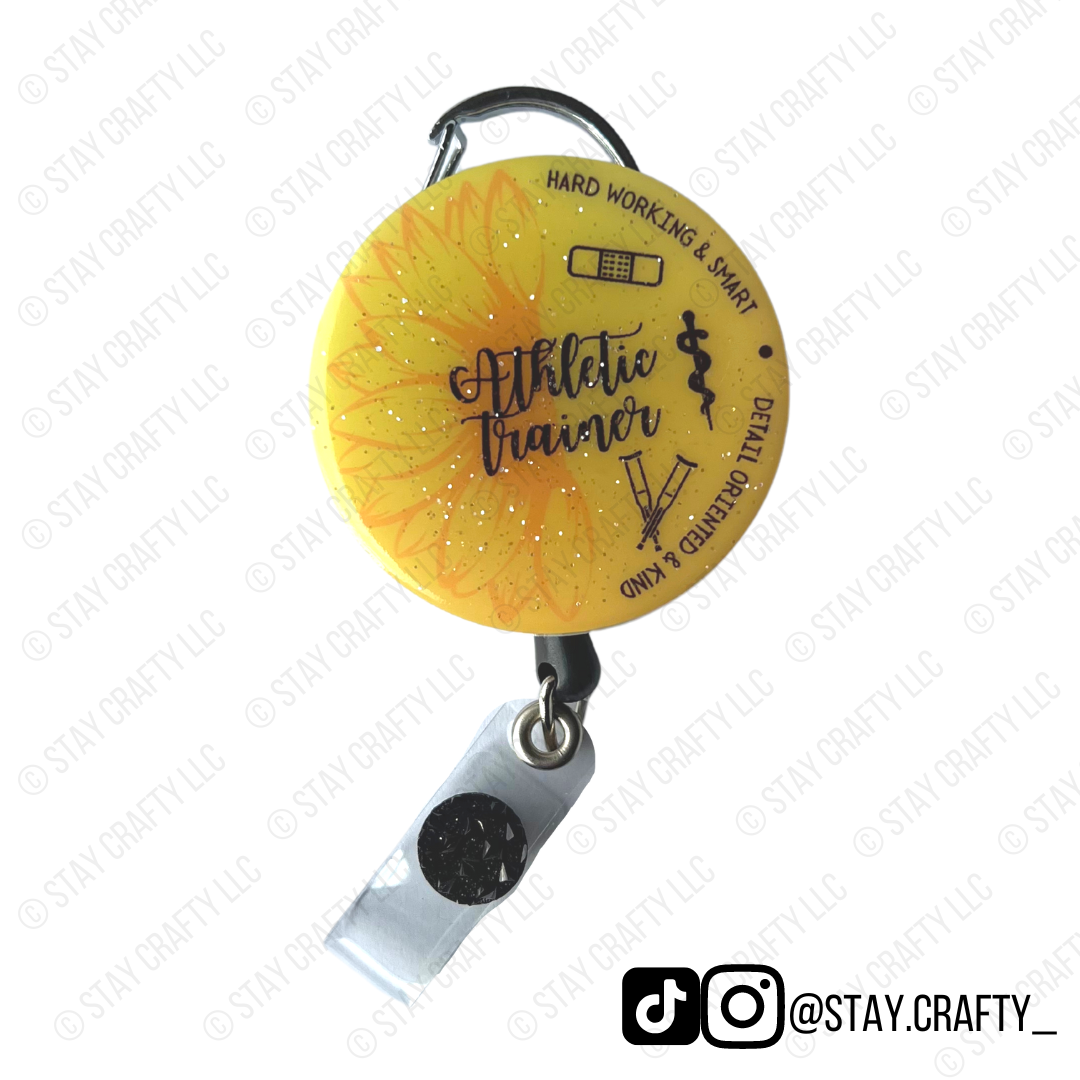Sunflower Athletic Trainer (Yellow/Orange) - Badge Reel